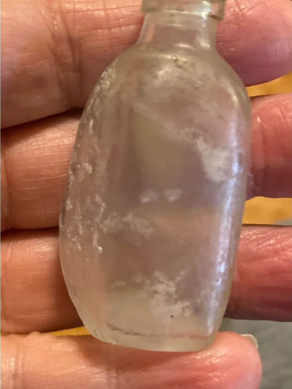 Very rare shaped antique medicine bottle 2 inches tall